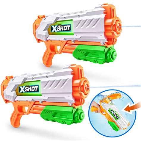 X-Shot Water Fast-Fill Medium Water Blaster (2 Pack) by ZURU, Watergun, 2 Pack X Shot Water ...