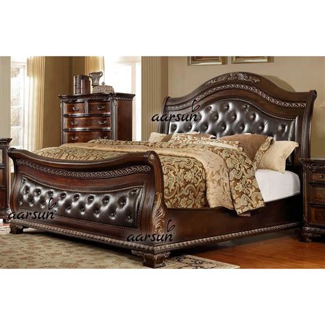 Royal Sleigh Bed-Timeless Elegance Handcrafted