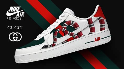 NIKE AIR FORCE 1 X GUCCI CUSTOM - YouTube