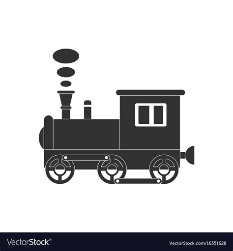 Black icon on white background kids train Vector Image