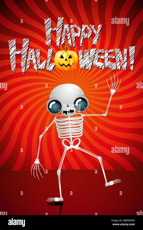 Happy Halloween - skeleton Stock Photo - Alamy