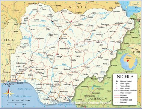 Administrative Map of Nigeria - Nations Online Project