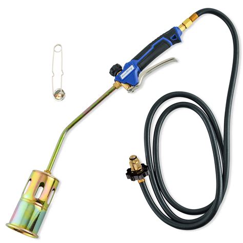 Flame King Propane Torch Kit Heavy Duty Weed Burner, 320,000 BTU with Flint Striker, with 6 ft ...