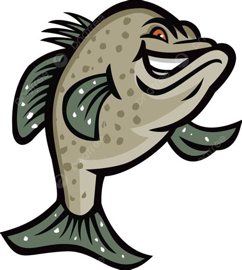 Crappie Fish Standing Mascot Croppie Fish Crappie Vector, Croppie, Fish, Crappie PNG and Vector ...