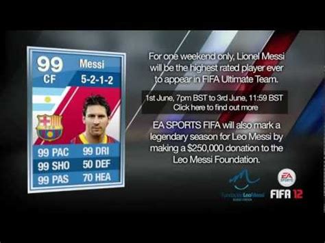 Messi 99: the most valuable FIFA 12 Ultimate Team card