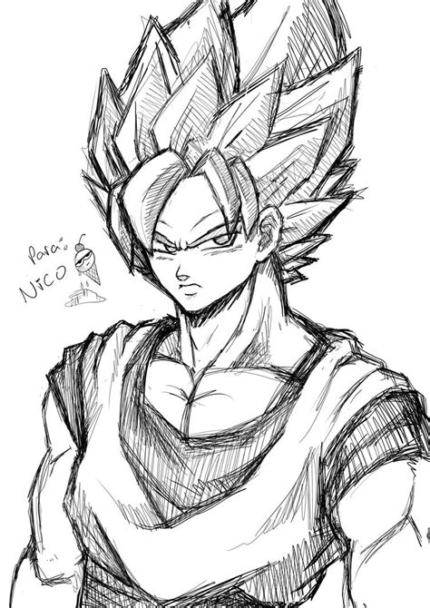 Goku sketch by karulox on DeviantArt