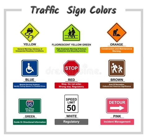 Traffic Sign Colors stock vector. Illustration of transportation - 269286494