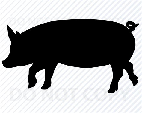 Pig SVG Files for Cricut Pig Clip Art Pig Silhouette Vector | Etsy