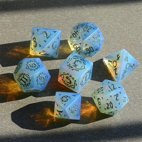 7PCS Opal Dice SetGemstone DND Dice SetBoard Game | Etsy