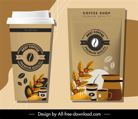 Coffee packaging templates vectors free download 37,960 editable .ai .eps .svg .cdr files