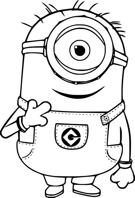 Stuart Minion Coloring Pages - Coloring Cool