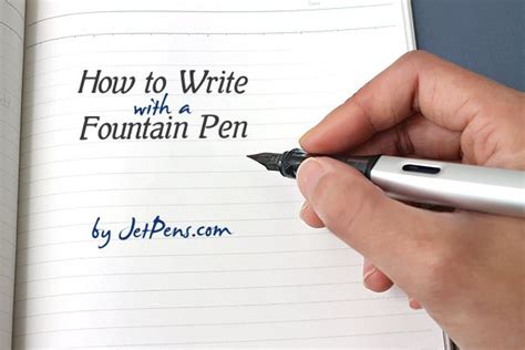 How To Write With A Fountain Pen - JetPens.com | Fountain pen, Writing, Lettering