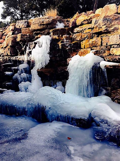 Icy waterfalls stock image. Image of mountain, snowstorm - 17517835