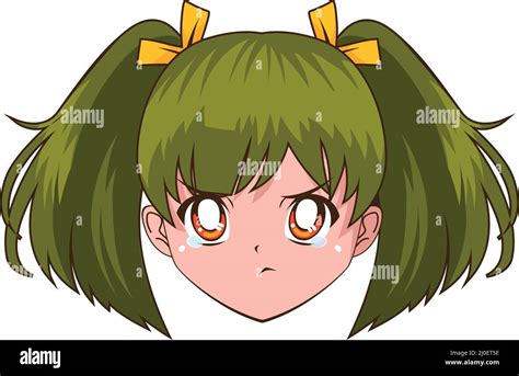 anime angry girl Stock Vector Image & Art - Alamy