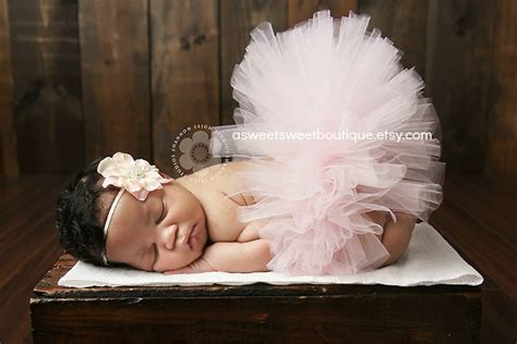 Pale Pink Tutu Newborn Tutu Baby Tutu Tutu and Flower - Etsy