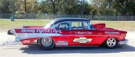 57 Chevy Drag Car | Drag racing cars, Custom muscle cars, Drag cars