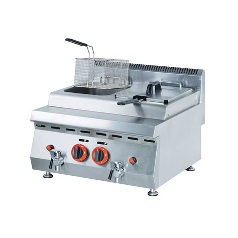 2X8L Stainless Steel Commercial Gas Countertop Fryer TT-WE276 Chinese ...