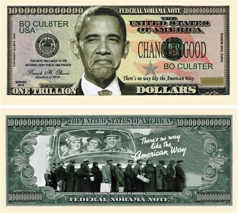 Nobama 2012 Trillion Dollar Bill – American Art Classics