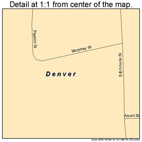 Denver Indiana Street Map 1817776