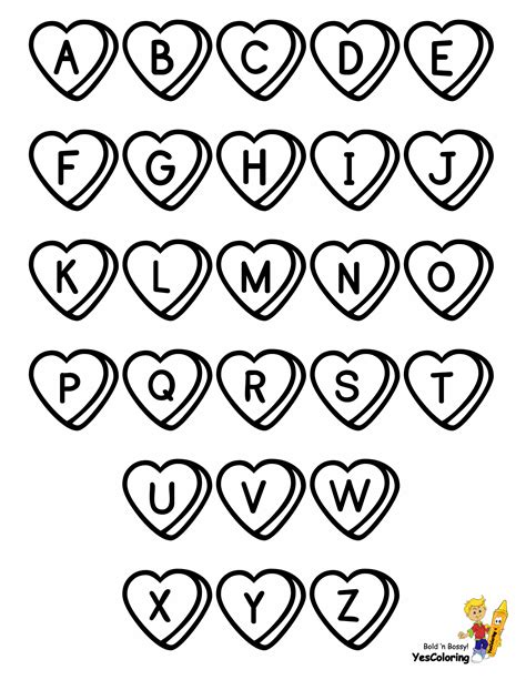 Sweet Valentine Alphabet Coloring | Free | Valentines Day | Lettering alphabet, Alphabet ...