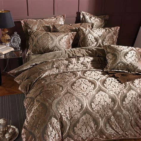 4/6pcs Thick Winter Warm Flannel 3D Jacquard Bedding Set luxury Duvet ...