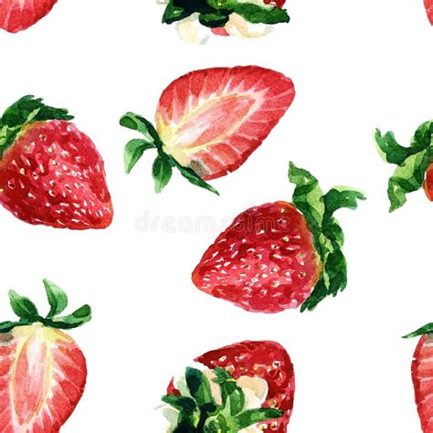 Seamless Pattern of Strawberries. Stock Illustration - Illustration of based, ability: 112015213