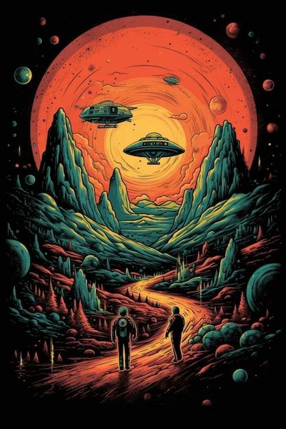 Premium Photo | A poster for the movie alien invasion.