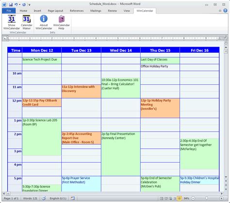 Calendar Maker & Calendar Creator for Word and Excel