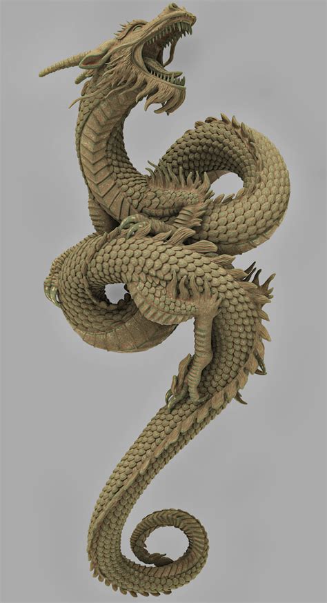 Chinese Dragon model for 3D printing - ZBrushCentral