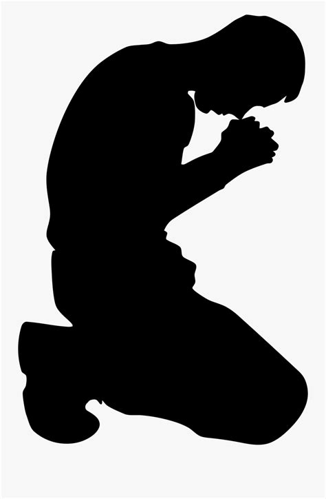 Prayer Clipart Png Download - Man Kneeling Silhouette , Free Transparent Clipart - ClipartKey