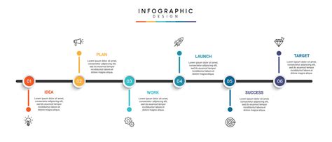 Steps business data visualization timeline process infographic template design with icons ...