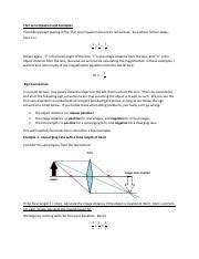 Understanding the Thin Lens Equation: Examples and Sign | Course Hero