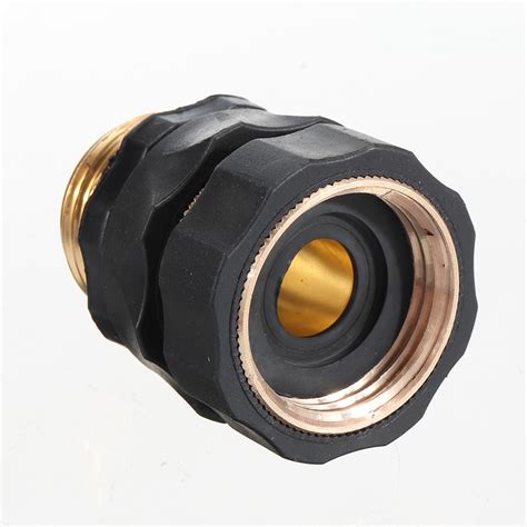 Drillpro 4pcs 3/4 inch brass connector garden hose quick connect water hose pipe connectors ...