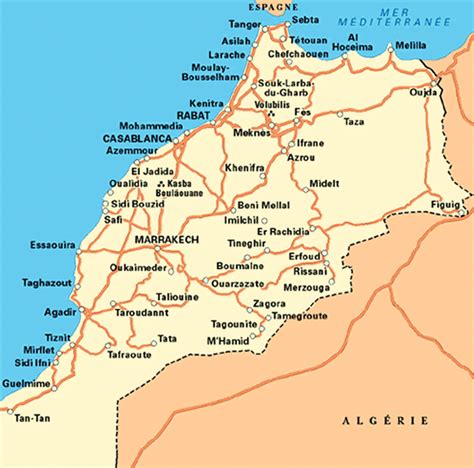 Morocco Map - TravelsFinders.Com