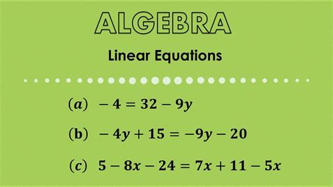 Algebra 1 Linear Equations