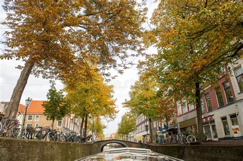 The Netherlands, Delft, October 2022. Canal Oude Delft in Delft Canal Cruise Editorial Stock ...