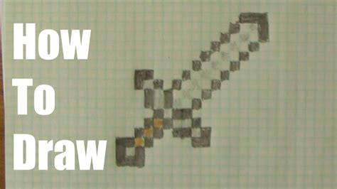 Minecraft Pixel Art Grid Easy Sword