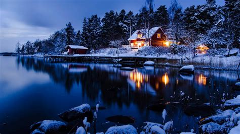 Winter Night HD Wallpaper (1920×1080) – gogambar