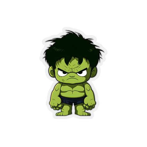 Angry Hulk Cute Cartoon Avenger Vinyl Sticker - Etsy