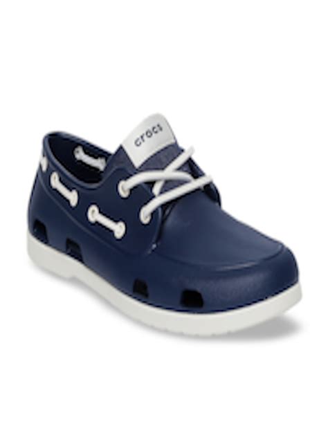 Buy Crocs Classic Men Navy Blue Boat Shoes - Casual Shoes for Men 11620424 | Myntra