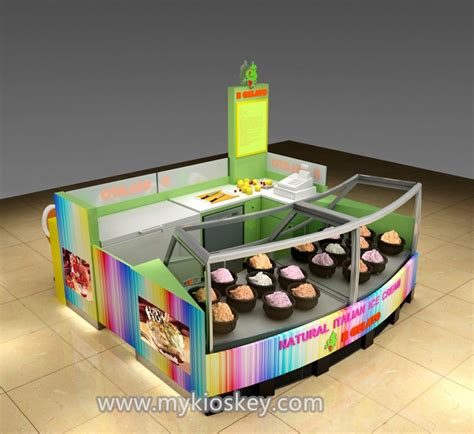 new design for ice cream shop soft ice cream kiosk for sale