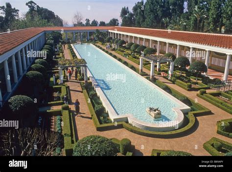 Getty Malibu Villa art museum Los Angeles California Stock Photo - Alamy