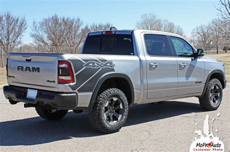 REVOLUTION SIDES : 2019 2020 Dodge Ram Rebel Side Bed Decals Vinyl Graphic Stripe Kit ...