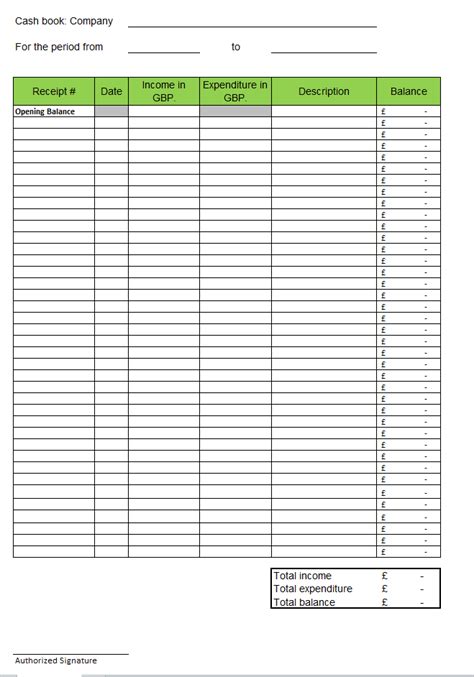 Daily Cash Book Format In Excel Sheet ~ Excel Templates