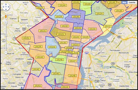 Greater Philadelphia area map - Map of greater Philadelphia area (Pennsylvania - USA)