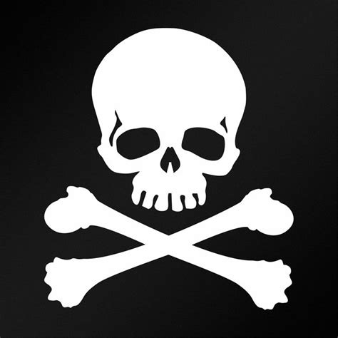 Skull Crossbones Pirate Jolly Roger Vinyl Decal Sticker Skull Logo ...