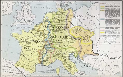 Political Medieval Maps - Disruption of the Carolingian Empire