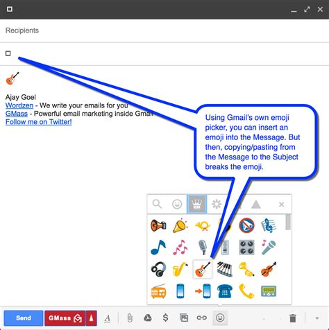 How to use emojis in your Gmail email marketing campaigns