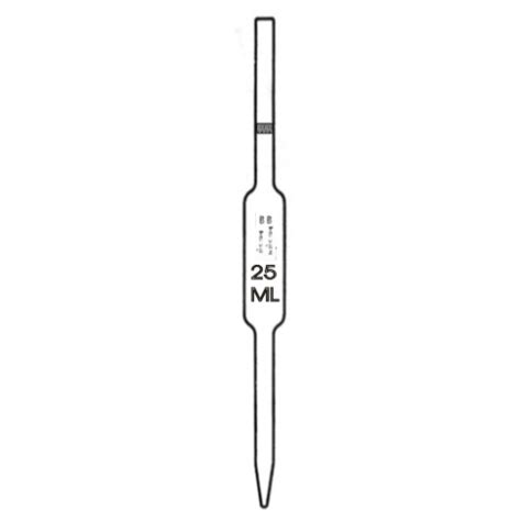 25mL Volumetric Pipette, Transfer, Class A Glass. - CTechGlass.com