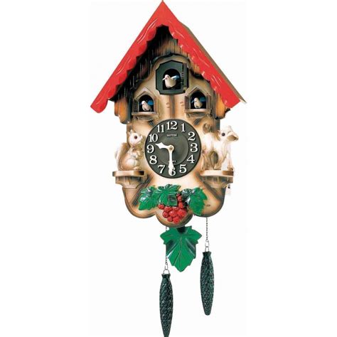 Rhythm Cuckoo Clock Auto Night Shut-Off By Sensor,Hourly Mechanical Bird Chirping,With Door ...